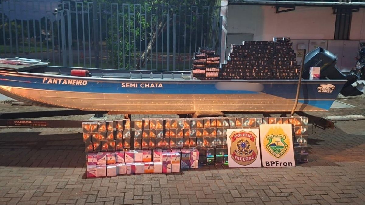 Trio é preso com carga de R$ 1,2 milhão em vapes e remédios no Lago de Itaipu