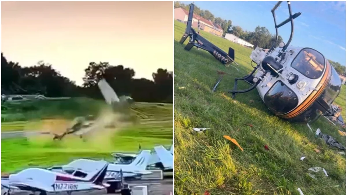 Colisão aérea entre avião e helicóptero da polícia deixa um morto