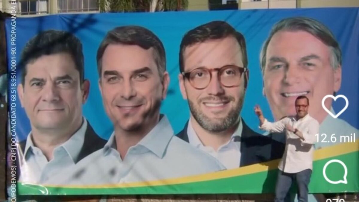 Justiça multa Filipe Barros por banner em frente à sede do PT