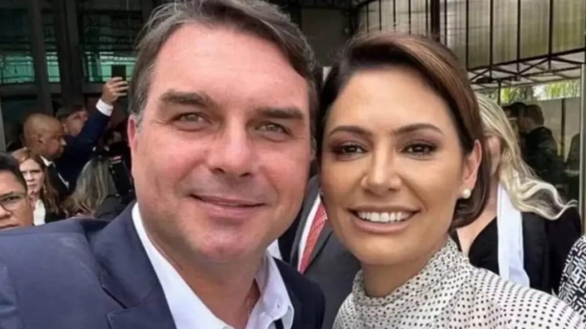 PL recorre à Justiça para liberar Michelle na campanha de Flávio Bolsonaro