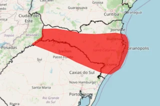 Inmet alerta para fortes tempestades em Santa Catarina e Rio Grande do Sul