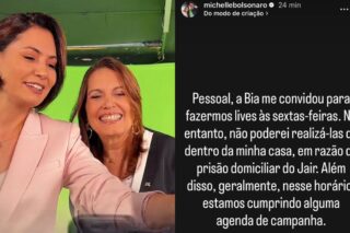 Michelle Bolsonaro não pode fazer lives em casa por causa da prisão de Jair