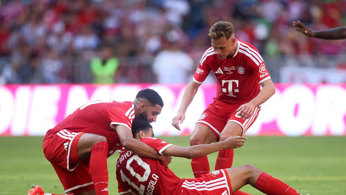 Musiala desmaia após gol em jogo do Bayern