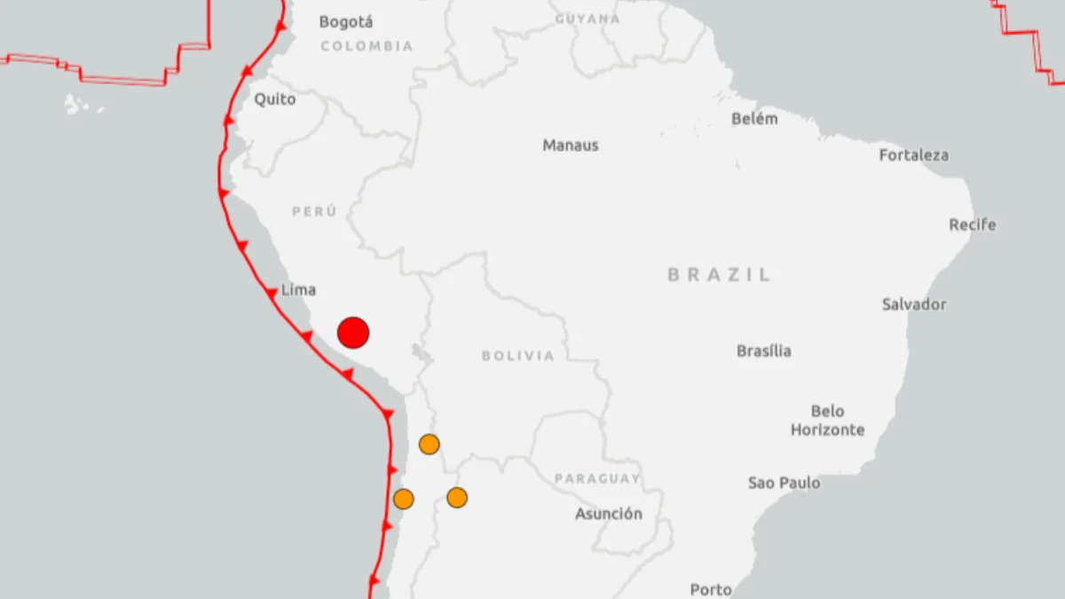 Terremoto forte abala o Peru nesta quinta-feira