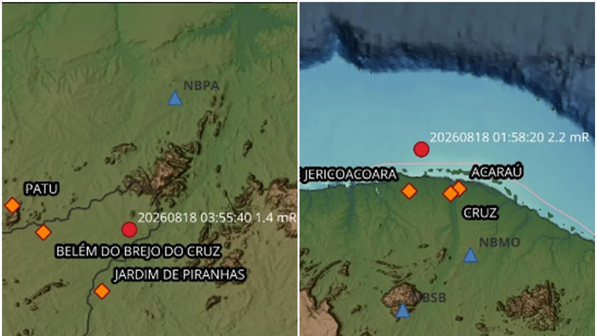 Tremores Balançam Paraíba e Região da Margem Equatorial