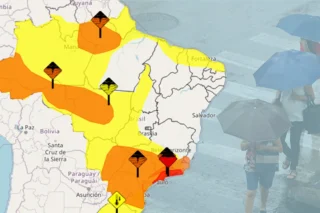 Frente fria causa chuva e mudança no tempo no feriado