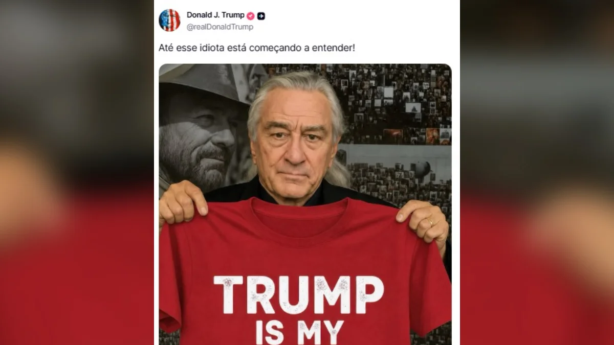 Trump cria imagem com IA mostrando Robert De Niro como fã